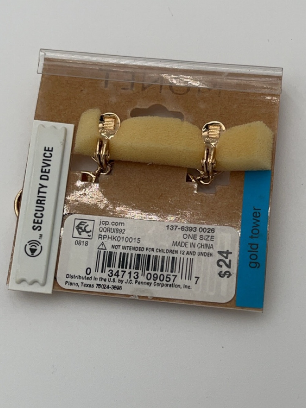 Monet Shiny Gold Teardrop Clip-On Earrings - Picture 2 of 2